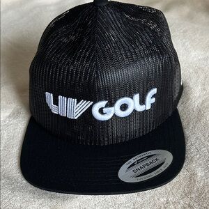 Black Golf Snapback Hat